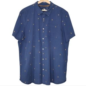 The North Face Flame Print Men's Short Sleeve Casual Button Down Shirt Sz XXL